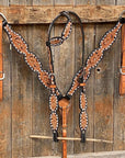 Floral Tooled Buckstitch Tack Sets
