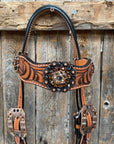 Zebra Jet and Topaz Browband / Breastcollar Tack Set