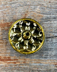 Black & Gold Sunflower Concho 1” W125S