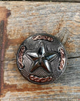 Antique Silver Texas Star Concho 1" W187S
