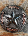 Antique Silver Texas Star Concho 1.5" W187L