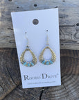 Turquoise Dangle Silver Fashion Earrings WA196