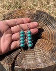 Turquoise Pendant Dangling Silver Fashion Earrings WA173