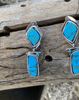 Turquoise Dangle Silver Fashion Earrings WA205