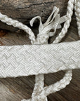 White Flat Braided Mule Tape Halter