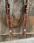 Silver Dot and Buckstitch Fancy AB Browband Tack Set