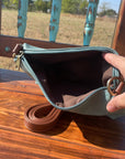 Teal Western Purse/Handbag with Small Clutch