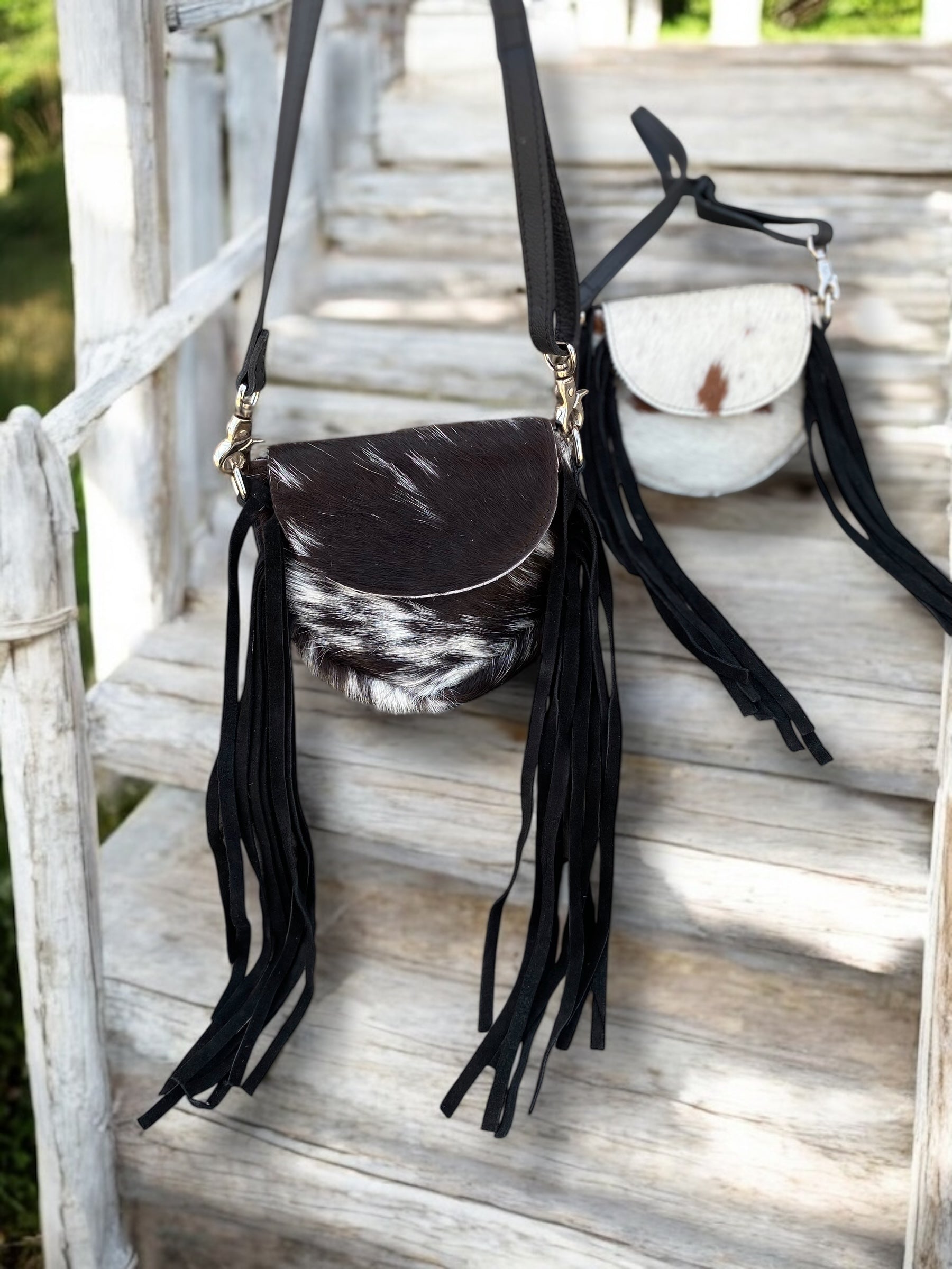 Cowhide Fringe Crossbody - Kids