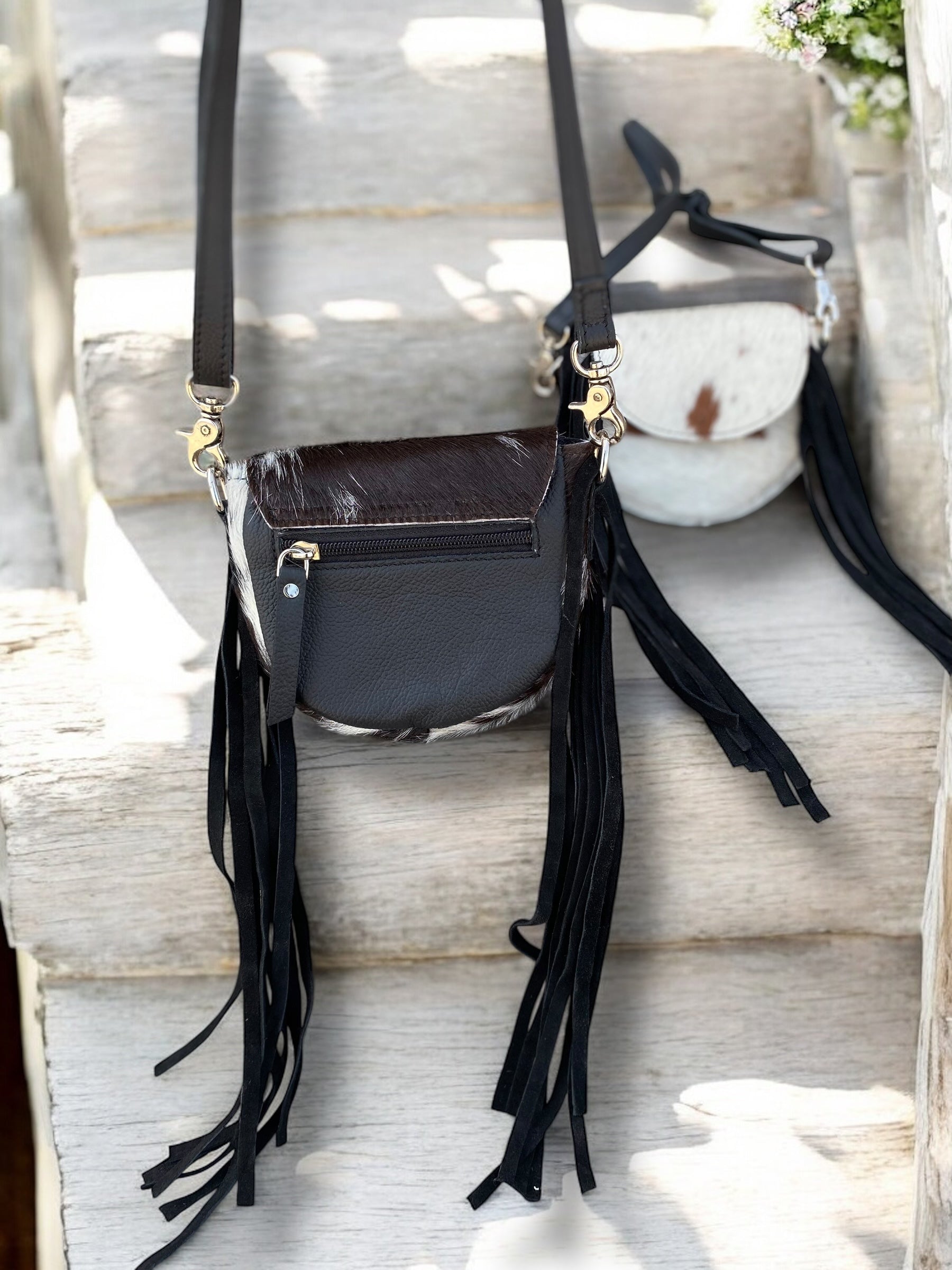 Cowhide Fringe Crossbody - Kids