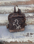 Mini Vintage Leather Horse Backpack