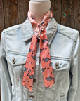 Pink and Grey Western Skinny Mini Wild Rag Scarf / Cowgirl Necktie