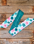 Pink and Teal Western Skinny Mini WIld Rag Scarf / Cowgirl Necktie