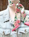 Pink Western Skinny Mini Wild Rag Scarf / Cowgirl Necktie