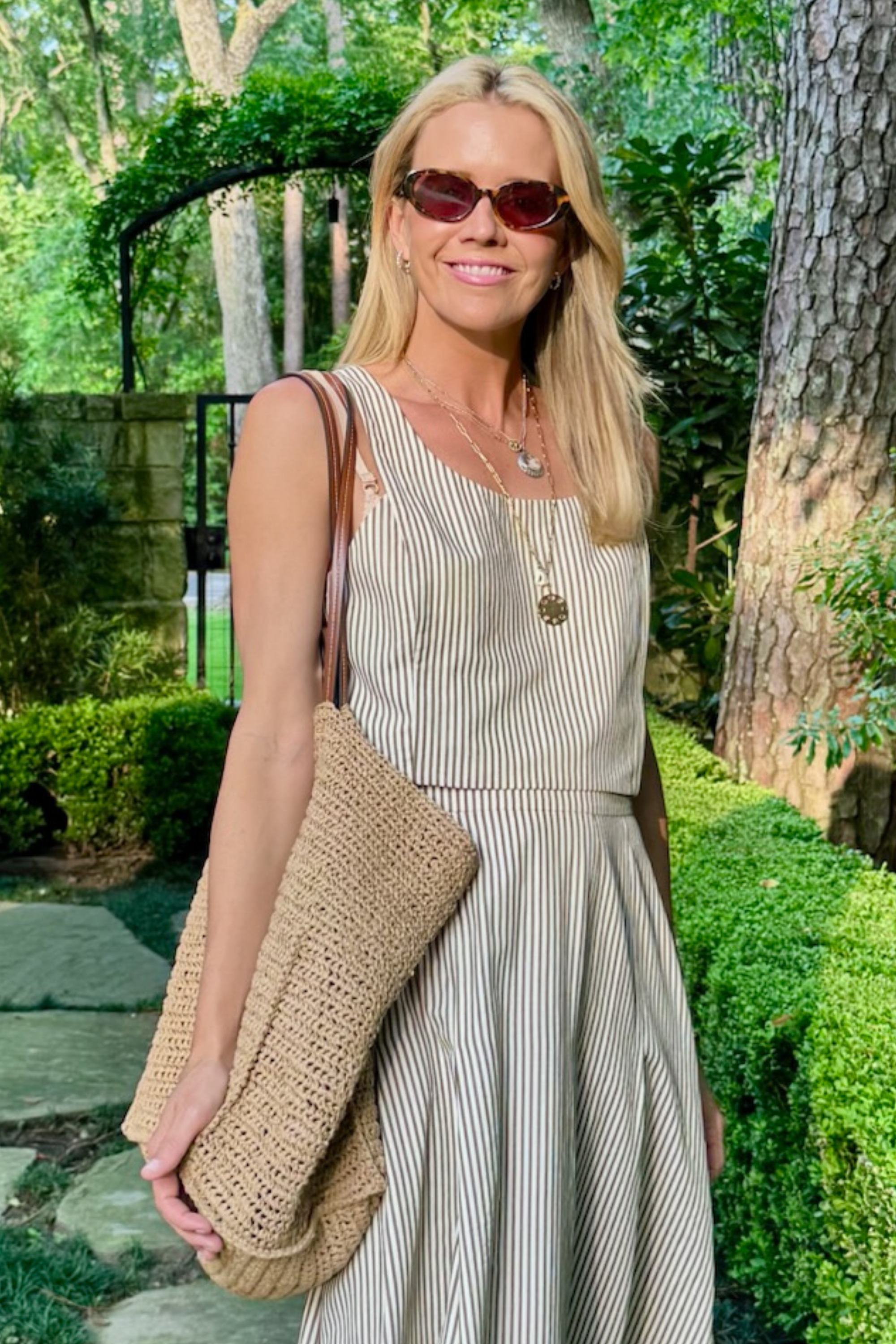 MASON'S DAUGHTER | Sophia Top, Brown & Ivory Dobby Striped