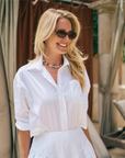 MASON'S DAUGHTER | the Cropped Boyfriend Shirt, White