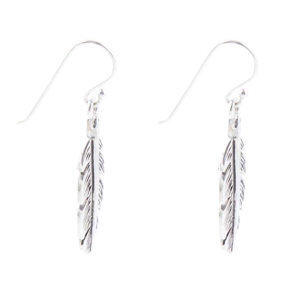 Feather Sterling Silver Earrings
