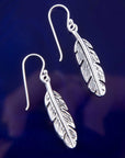 Feather Sterling Silver Earrings