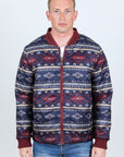 Mens Insulated Reversible Jacket - Wine
