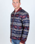Mens Insulated Reversible Jacket - Wine