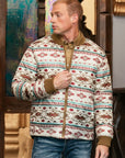 Mens Insulated Reversible Jacket - Beige