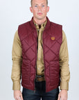 Mens Insulated Reversible Vest - Wine