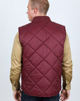 Mens Insulated Reversible Vest - Wine