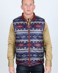 Mens Insulated Reversible Vest - Wine