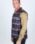 Mens Insulated Reversible Vest - Wine