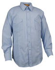 Rancher Crease - Tropical Wool - Lt. Blue - Long Sleeve - Snaps