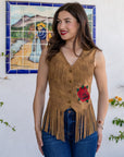 Wild Rose Fringe Vest