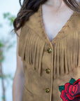 Wild Rose Fringe Vest