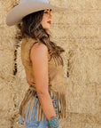 Wild Rose Fringe Vest