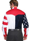 Long Sleeve Emb. Star/flag Shirt - RW029X