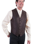 No Lapel Paisley Vest - RW093N