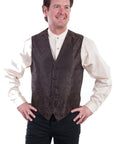 No Lapel Paisley Vest - RW093NX