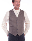 Pinstripe Point Bottom Vest - RW318