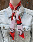Red Western Skinny Mini Wild Rag Scarf / Cowgirl Necktie