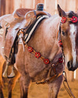 Zebra Ruby Browband / Breastcollar Tack Set