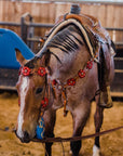 Zebra Ruby Browband / Breastcollar Tack Set