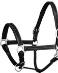ExionPro Triple Stitched Leather Halter - Brass Nickel Hardware