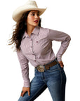 Ariat Women's Pomegranate/White Stripe Kirby Shirt