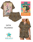 Baha Ranch Retro Pop Western Leopard Cowgirl Satin Pajamas