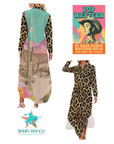 Baha Ranch Retro Pop Western Leopard Desert Shirt Dress Duster