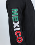 Mens Softshell Water-Resistant Jacket with Mexico Embroidery - Black