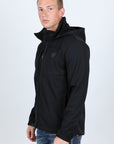 Mens Hooded Softshell Water-Resistant Jacket - Black