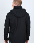 Mens Hooded Softshell Water-Resistant Jacket - Black