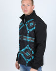Mens Aztec Softshell Water-Resistant Jacket - Black