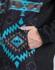 Mens Aztec Softshell Water-Resistant Jacket - Black