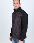 Mens Aztec Softshell Water-Resistant Jacket - Black