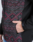 Mens Aztec Softshell Water-Resistant Jacket - Black